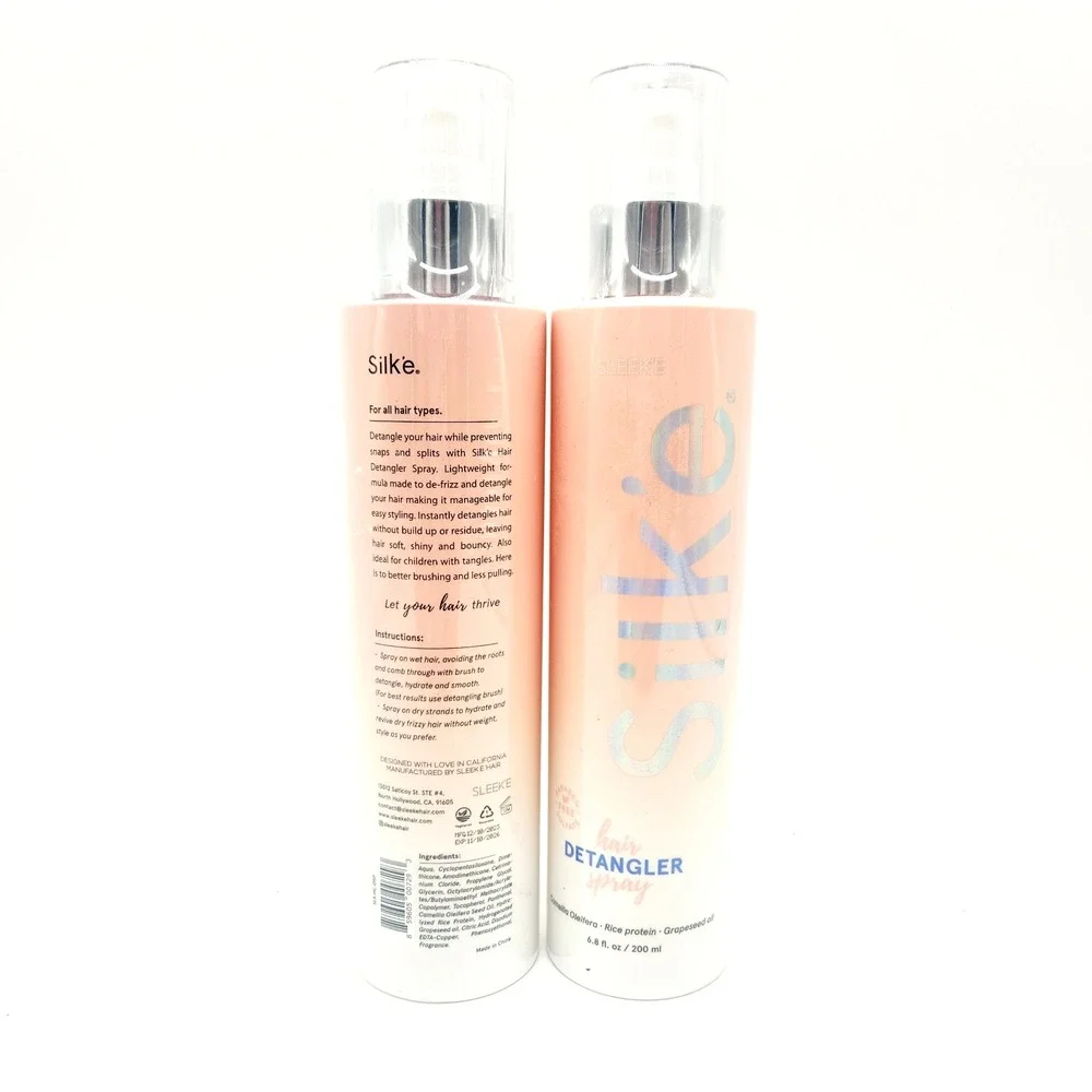 Silk'e Detangling Hair‎ Spray 6.8oz Each – Pack of 2 Leave-In Anti-Frizz